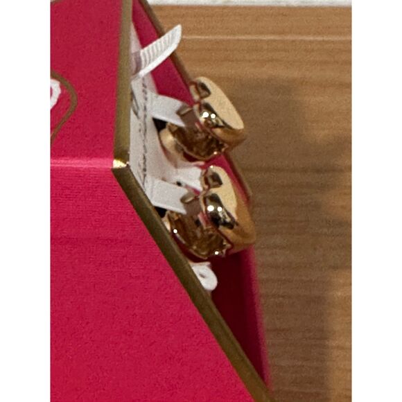 House of Harlow 1960 Glass Stone Gold Heart Cuff Earrings NIB - Picture 4 of 7